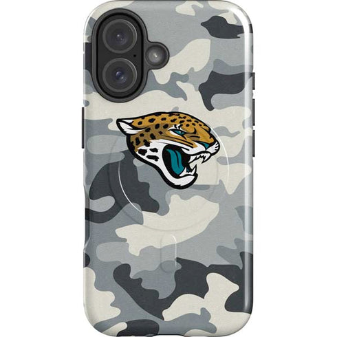 NFL Jacksonville Jaguars Camo iPhone 16 Plus Magsafe Impact Case